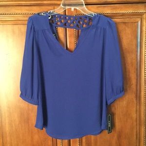 Royal blue blouse